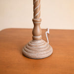 Cargar imagen en el visor de la Galería, Carved wooden table lamp base close detail