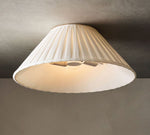 Load image into Gallery viewer, Luvora Pleated Linen Shade Round Flush Mount Contemporary Ceiling Light for Bedroom & Hallway