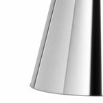 Afbeelding laden in galerijweergave, Close-up of the polished chrome brass shade surface and rolled edge