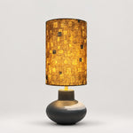 Load image into Gallery viewer, Handcrafted Speckled Fabric Shade Ceramic Table Lamp