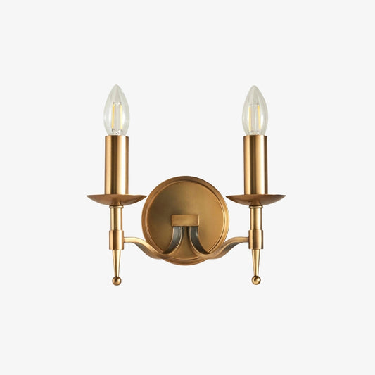 Aplique de Pared Clásico Tela - Lámpara de Pared Metálica Elegante Ideal para Pasillo o Sala