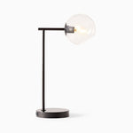 Load image into Gallery viewer, Brina Glass USB Table Lamp - Modern Bedside Desk Light with Style