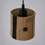 Cargar imagen en el visor de la Galería, Natural Loofah Woven Pendant Lamp Wabi Sabi Patchwork Hanging Light