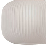 Load image into Gallery viewer, Pelviona Modern Ribbed Glass Pendant - Frosted & Brass Ceiling Light Add Timeless Charm to Your Space