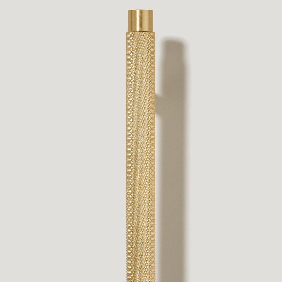 Knurled T-Bar Pulls – Brushed Brass & Steel Handles