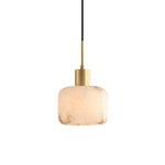 Load image into Gallery viewer, Velia Acorn Alabaster Minimalist Pendant Light