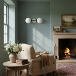 Load image into Gallery viewer, Lumio Globe Art Deco Vanity Light -  Opal Globe Bathroom Sconce