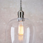 Afbeelding laden in galerijweergave, Clarione in hoogte verstelbare glazen hanglamp - Klassieke Art Deco lamp