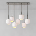 Load image into Gallery viewer, Lumivelle Sculptural 7-Light Chandelier – Adjustable Height Modern Glass Pendant