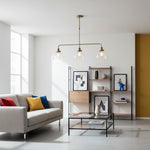 Afbeelding laden in galerijweergave, Novera Industrieel 3-licht Lineaire Hanglamp - Moderne Metalen Stijl voor Keuken & Eetkamer