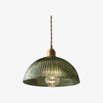 Załaduj obraz do przeglądarki galerii, Ribilux Żebrowana Lampa Wisząca - Vintage Szkło i Metal do Kuchni i Jadalni