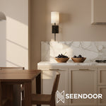 Afbeelding laden in galerijweergave, Orvane lineaire wandlamp moderne gesmede wandlamp voor woonkamer