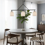 Load image into Gallery viewer, Hanton Modern Linear Hanging Light – Damp Rated for Kitchen & Bathroom