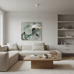 Afbeelding laden in galerijweergave, Aurelia Hanglamp - Sculpturaal Metalen Frame met Strakke Lampenkap voor Eetkamer en Hal