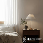 Afbeelding laden in galerijweergave, Lindi geschulpte kap industriële accentlamp voor hal en badkamer