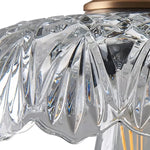 Charger l’image dans la visionneuse de la galerie, Suspension Verdoma en laiton vintage avec verre transparent - Lampe suspendue fleur pour salle à manger et espaces de vie