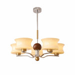 Cargar imagen en el visor de la Galería, Round 3-light cream glass chandelier