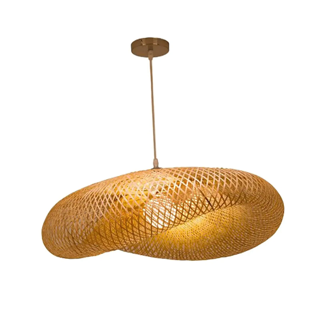 Ręcznie pleciona lampa wisząca z naturalnego bambusa Aira