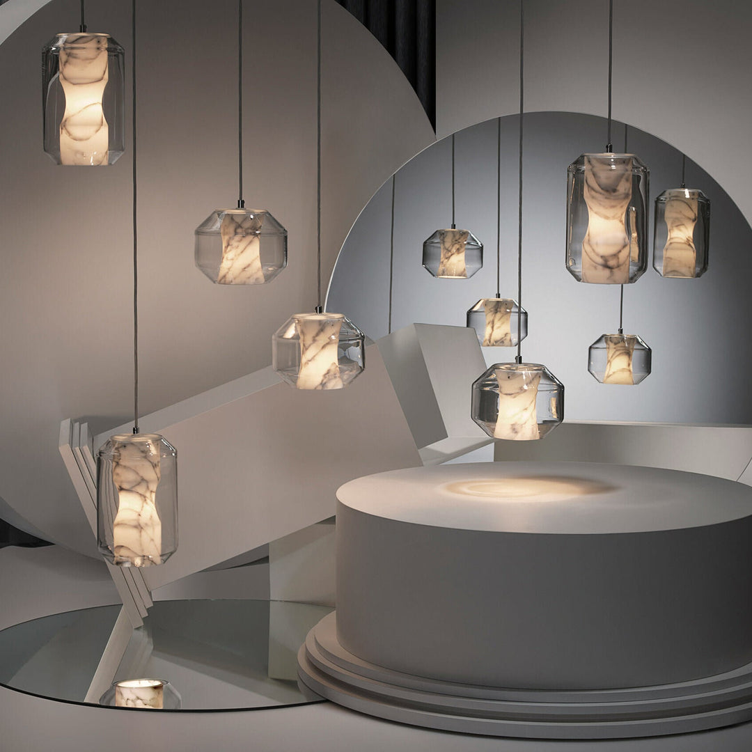 Glas Alabaster-Pendelleuchte