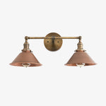 Load image into Gallery viewer, Conique Metal Industrial Wall Sconce with Dual Cone Shades - Vintage Metal Finish
