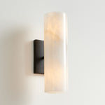 Load image into Gallery viewer, Wolvina Natural Marble Tube Sconce with Sleek Metal Details
