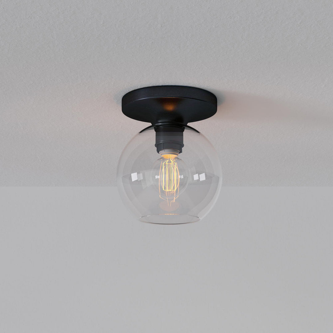 Selvion Modern Globe Pendant Light - Damp-Rated Bathroom Lighting - Luxe Glass Shade
