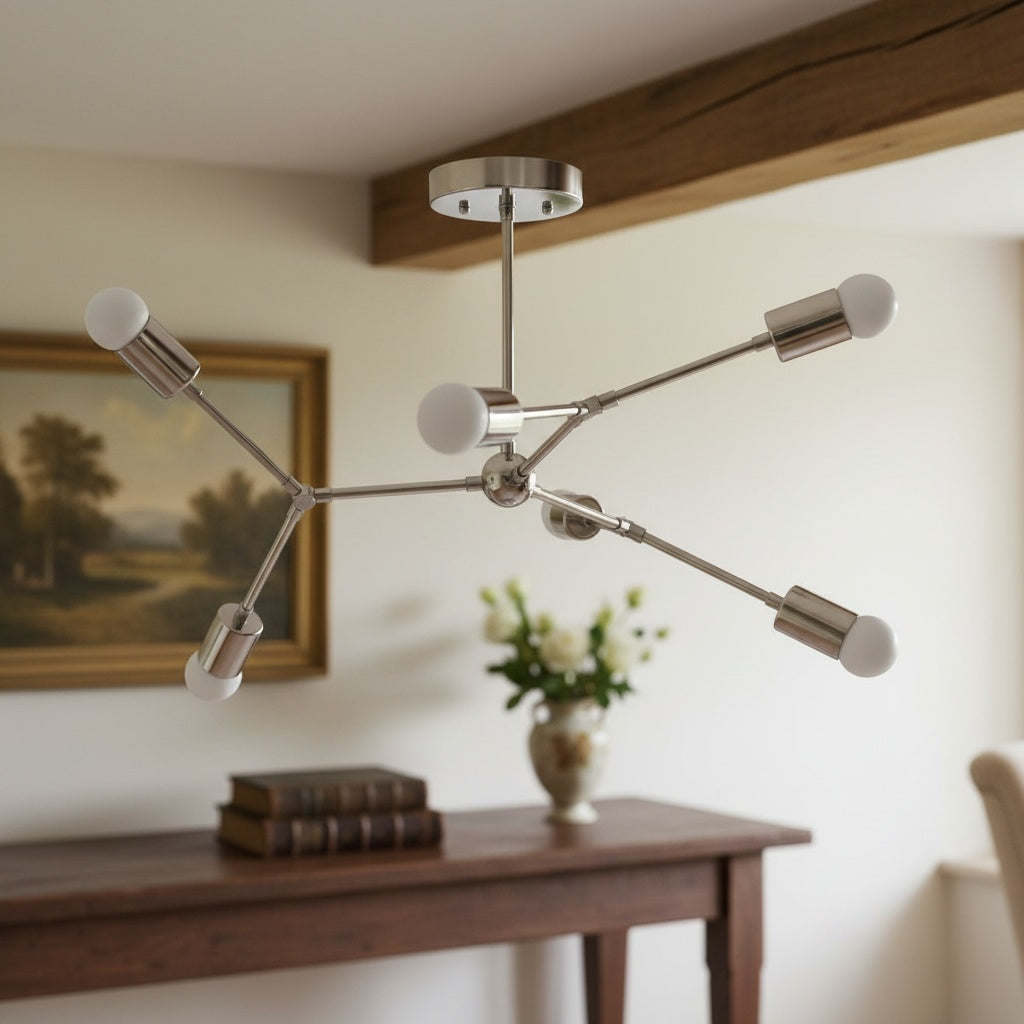 Mobilux Geometric Frame Modern Chandelier for Kitchen & Living Room