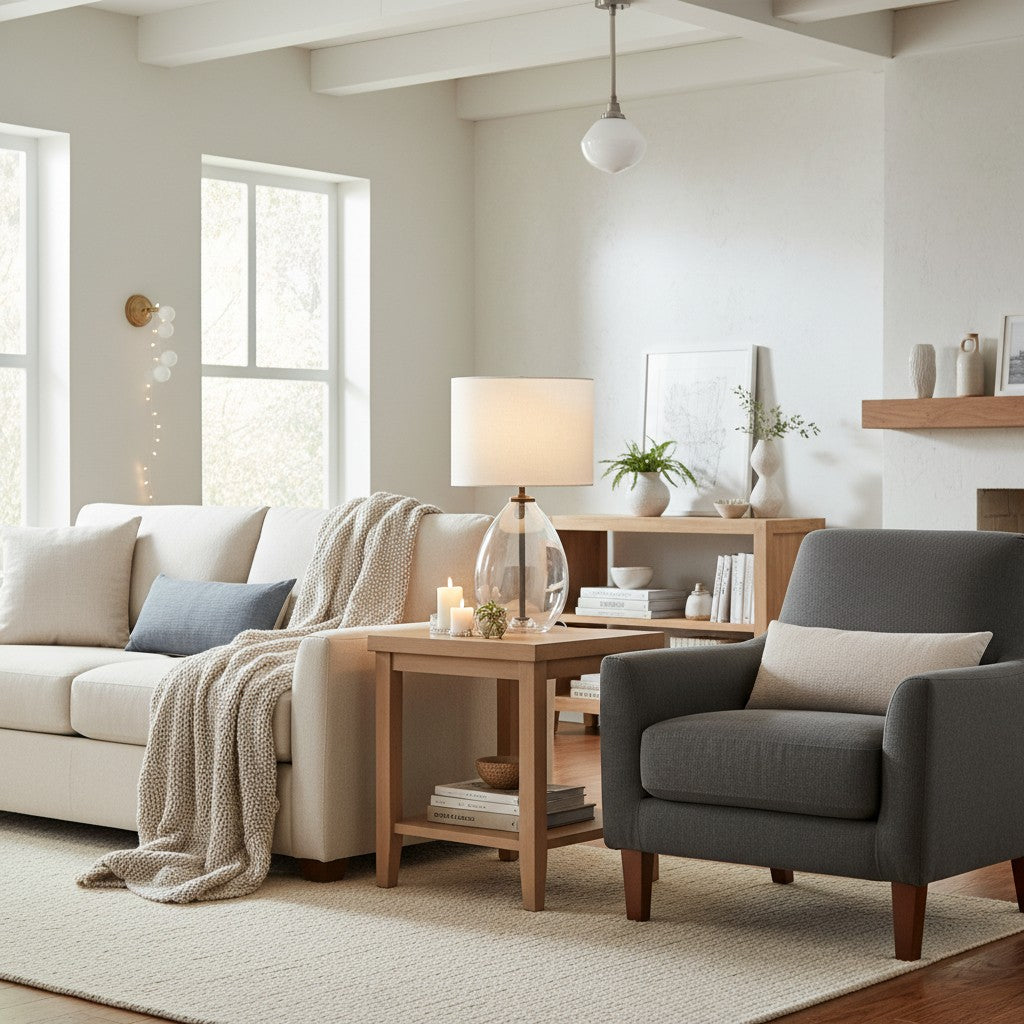 Sustaina Duurzame Glazen Lamp - Gerecyclede Materialen en Hedendaagse Stijl voor Leeshoek