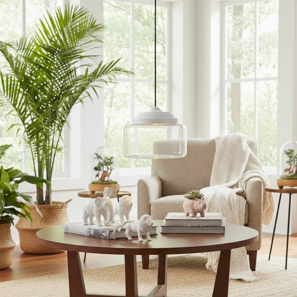 Beastlynn Dierlijke Glazen Hanglamp - Creatief Zoo Ontwerp Hanglamp voor Kinderkamer N23