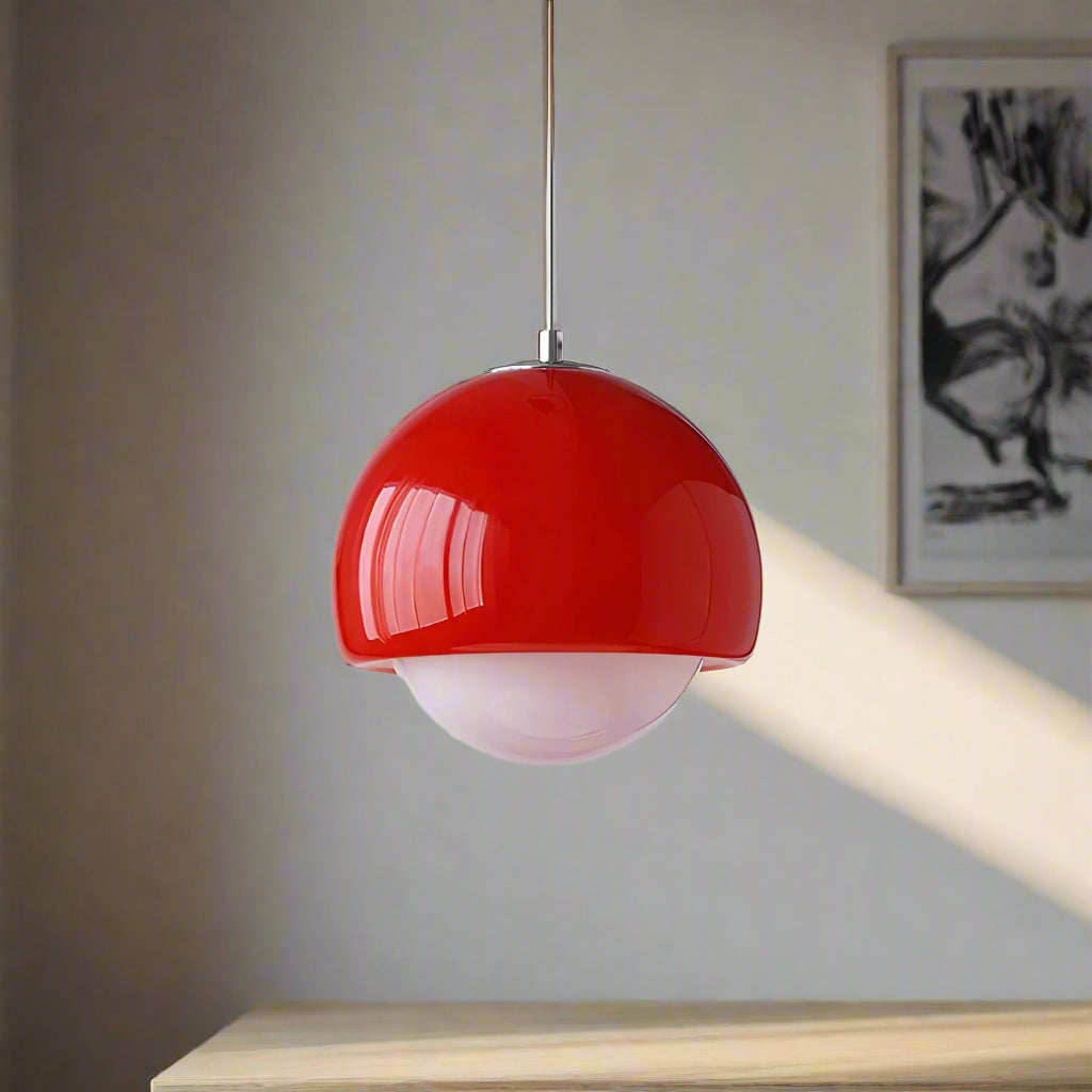 Nordic Lipko Pendant Light – Compact Frosted Globe Hanging Lamp for Apartments and Cozy Nooks