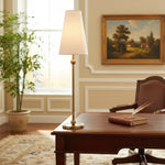 Load image into Gallery viewer, Serena Iron Table Lamp – Clean Lines and a Soft Linen Shade for Home Office or Bedside