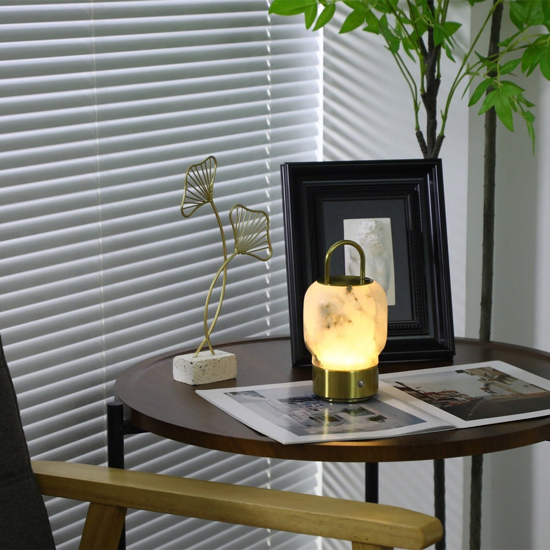 Alabaster Tragbare Wiederaufladbare Tischlampe