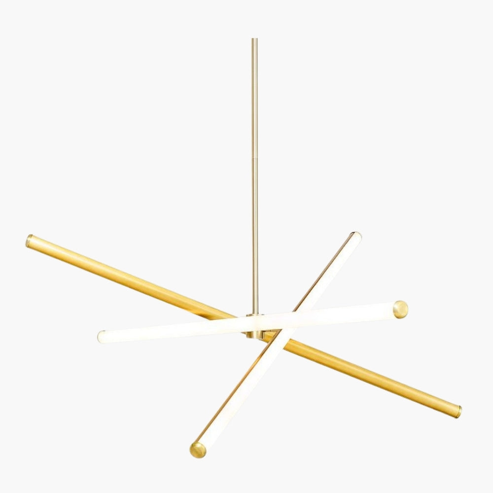 Voro Minimalist Chrome Light Rods - LED Semi-Flush Mount Ceiling Light