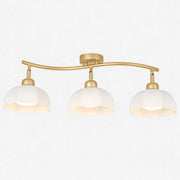 Gold 3-light linear ceiling light