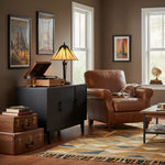 Afbeelding laden in galerijweergave, TF Dark Star Tiffany-stijl geometrische kap tafellamp voor slaapkamer en sfeerverlichting