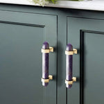 Load image into Gallery viewer, Brass Crystal Door Knobs: Kitchen Cabinet Knobs &amp; Bedroom Drawer Pulls
