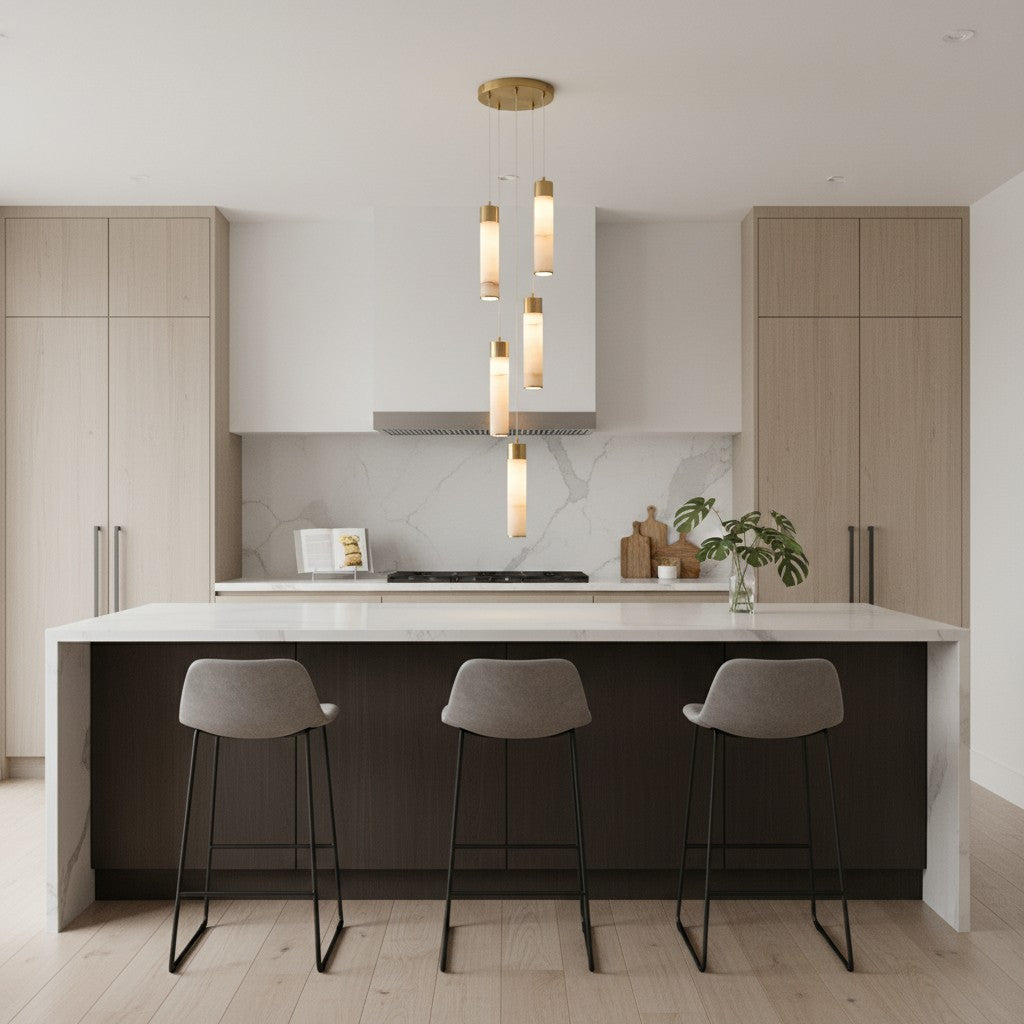 Solaryx minimalistische cilindervormige hanglamp - Moderne stijl lamp voor keuken of eetkamer