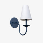 Load image into Gallery viewer, Curva Metal White Linen Sconce - Classic Brass Wall Light for Bedrooms
