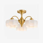 Afbeelding laden in galerijweergave, Arden florale plafondlamp van glas