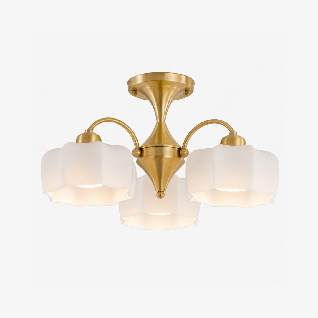 Arden florale plafondlamp van glas