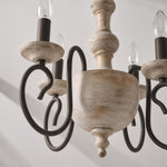 Carica l'immagine nella visualizzazione Galleria, distressed white and dark metal chandelier body detail