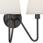 Afbeelding laden in galerijweergave, Arcuma Vintage Geïnspireerde Metalen Wandkandelaar - Handgemaakte Stoffen Kap voor Slaapkamer