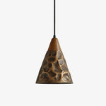 Cargar imagen en el visor de la Galería, Style C wide hammered copper pendant light