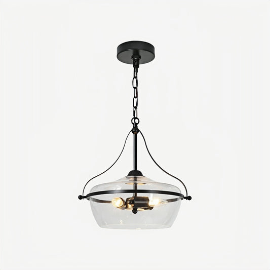 Suspension en Verre Lirra – Structure Métallique Moderne du Milieu du Siècle pour Cuisine et Salon