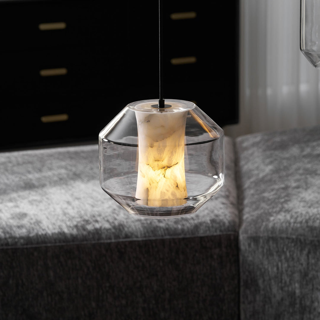 Glas Alabaster-Pendelleuchte