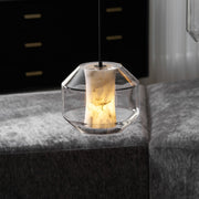Glas Alabaster-Pendelleuchte