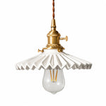Cargar imagen en el visor de la Galería, pleated ceramic pendant light 07