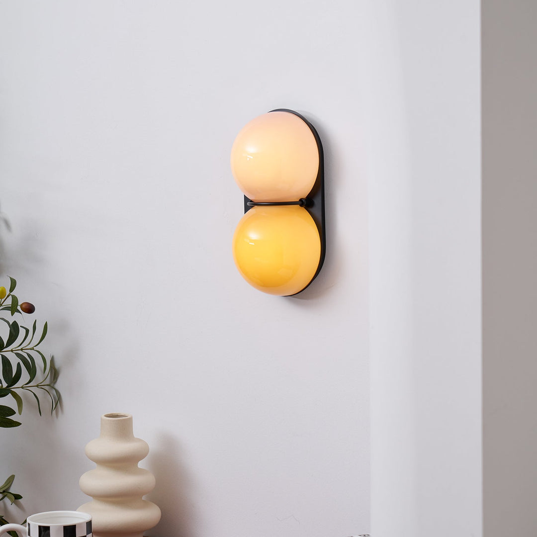 Twinwave Wandleuchte – Doppel-Glaskugel-Wandleuchte für Wohnzimmer und Schlafzimmer