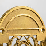 Afbeelding laden in galerijweergave, Upper brass backplate detail of the toilet paper holder