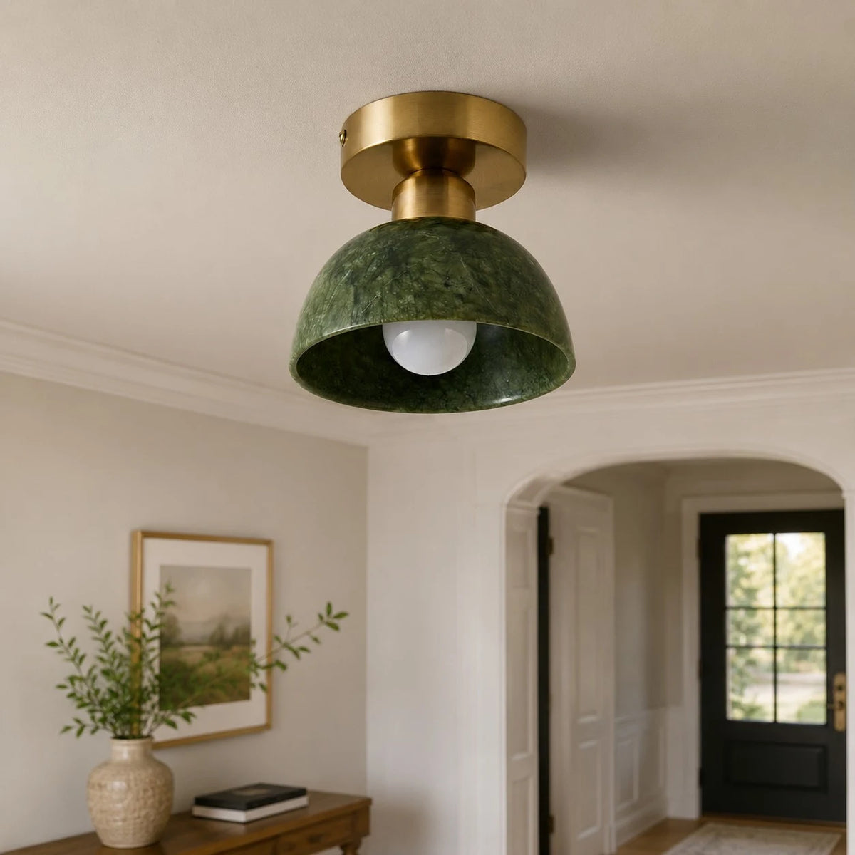 Installed single dome in hallway